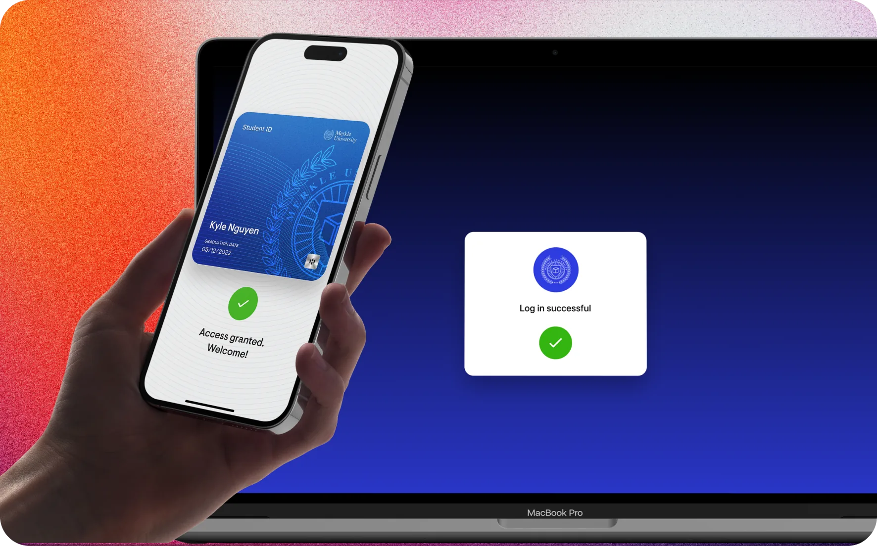 QuickLogin scan, consent, and biometric flow