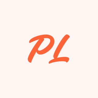 PocketList app icon: an orange script PL monogram on cream